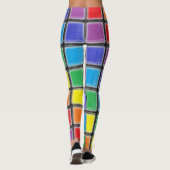 Rainbow Scratched Squares Leggings (Rückseite)