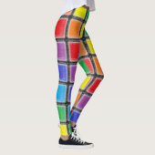 Rainbow Scratched Squares Leggings (Rechts)