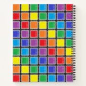 Rainbow Scratched Squares Notizblock (Rückseite)