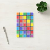Rainbow Scratched Squares Post-it Klebezettel (Büro)