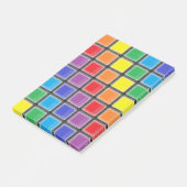 Rainbow Scratched Squares Post-it Klebezettel (angewinkelt)