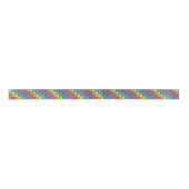 Rainbow Scratched Squares Satinband (Vorderseite)