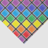 Rainbow Scratched Squares Seidenpapier (Ausschnitt)