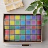 Rainbow Scratched Squares Seidenpapier (Geschenk)