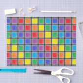 Rainbow Scratched Squares Seidenpapier (Handwerk)