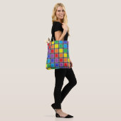 Rainbow Scratched Squares Tasche (Am Model)