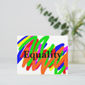 Rainbow Scribble Equality-Postkarte Postkarte (Stehend Vorderseite)