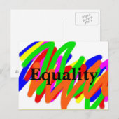 Rainbow Scribble Equality-Postkarte Postkarte (Vorne/Hinten)