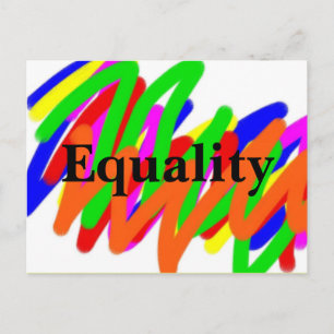 Rainbow Scribble Equality-Postkarte Postkarte