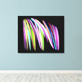 Rainbow Scribble Wrapped Canvas Print Leinwanddruck (Insitu (Holzboden))