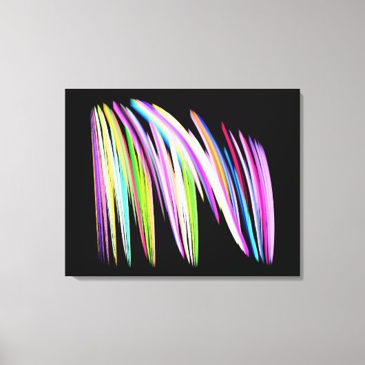 Rainbow Scribble Wrapped Canvas Print Leinwanddruck (Vorderseite)
