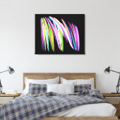 Rainbow Scribble Wrapped Canvas Print Leinwanddruck (Insitu (Schlafzimmer))