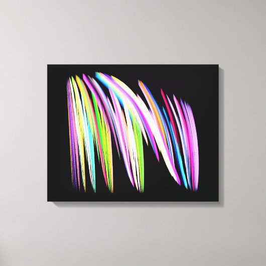 Rainbow Scribble Wrapped Canvas Print Leinwanddruck (Vorderseite)