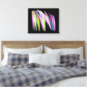 Rainbow Scribble Wrapped Canvas Print Leinwanddruck (Insitu (Schlafzimmer))