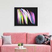 Rainbow Scribble Wrapped Canvas Print Leinwanddruck (Insitu (Wohnzimmer))