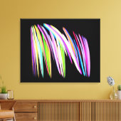 Rainbow Scribble Wrapped Canvas Print Leinwanddruck (Insitu (Wohnzimmer))