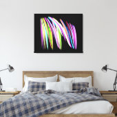 Rainbow Scribble Wrapped Canvas Print Leinwanddruck (Insitu (Schlafzimmer))