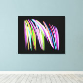 Rainbow Scribble Wrapped Canvas Print Leinwanddruck (Insitu (Holzboden))