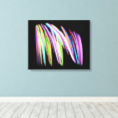 Rainbow Scribble Wrapped Canvas Print Leinwanddruck (Insitu (Holzboden))