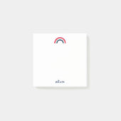 Rainbow-Script-Name Personalisiert Post-it Klebezettel (Vorderseite)