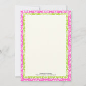Rainbow scroll leaf damask wedding bridal shower einladung (Rückseite)