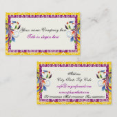 Rainbow-Scrollblattgelben Visitenkarte (Vorne/Hinten)
