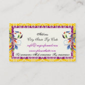 Rainbow-Scrollblattgelben Visitenkarte (Rückseite)