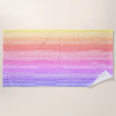 Rainbow Seagrass Tropical Neon Beach Handtuch (Vorderseite)