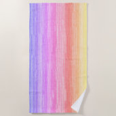 Rainbow Seagrass Tropical Neon Beach Handtuch (Vorderseite)