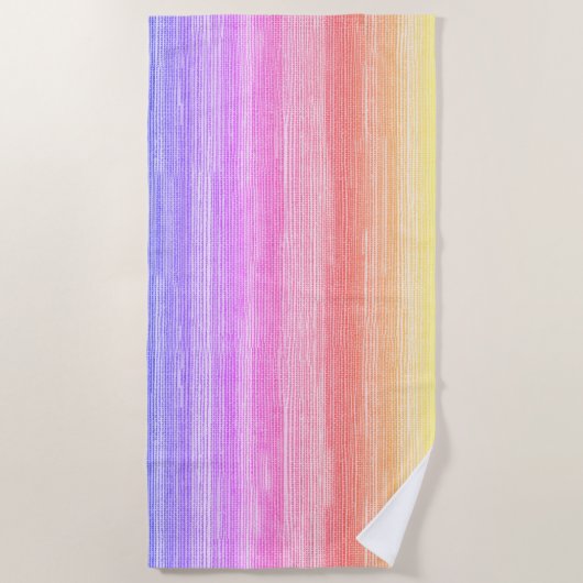 Rainbow Seagrass Tropical Neon Beach Handtuch (Vorderseite)