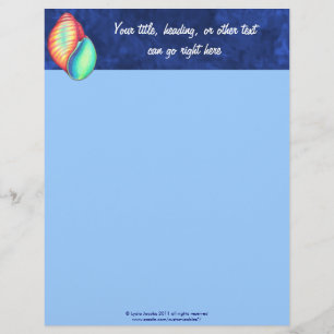 Rainbow Seashell Letterhead Briefbogen