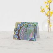 Rainbow Seashell Note Card Karte (Gelbe Blume)