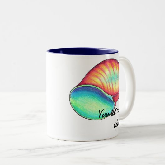 Rainbow Seashell Tasse (VorderseiteRechts)