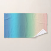 Rainbow Seashore Beach in Gradient Stripes Badhandtuch Set (Handtuch)