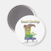 Rainbow Season's Greetings Magnet (Vorderseite/Rückseite)
