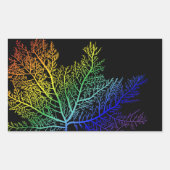 Rainbow Seaweed Pride Rechteckkantsticker Rechteckiger Aufkleber (Vorderseite)