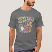 Rainbow SECOND GRADE VIBES Retro 2Nd Gr Leopard Pr T-Shirt (Vorderseite)