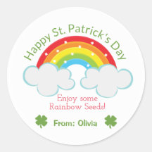 Rainbow Seeds St. Patrick's Day Custom Aufkleber