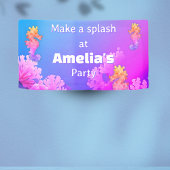 Rainbow Seepferd Geburtstagsparty Banner