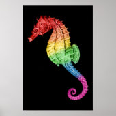 Rainbow-Seepferd Poster (Vorne)