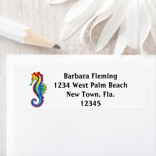 Rainbow-Seepferd-Rücksendeadresse (Insitu)