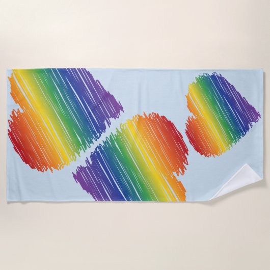 Rainbow-Segeltuch Strandtuch (Vorderseite)