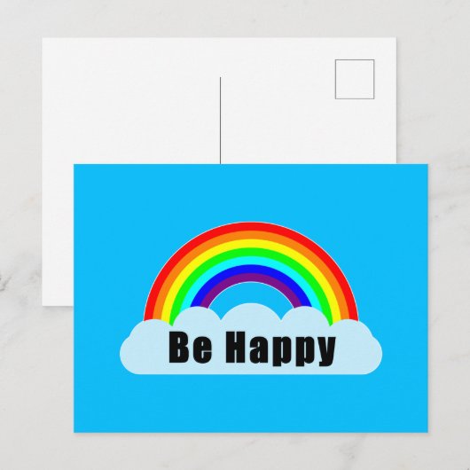 RAINBOW - Sei glücklich Postkarte (Vorne/Hinten)