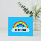 RAINBOW - Sei positiv Postkarte (Stehend Vorderseite)