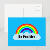 RAINBOW - Sei positiv Postkarte (Vorne/Hinten)