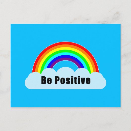 RAINBOW - Sei positiv Postkarte (Vorderseite)