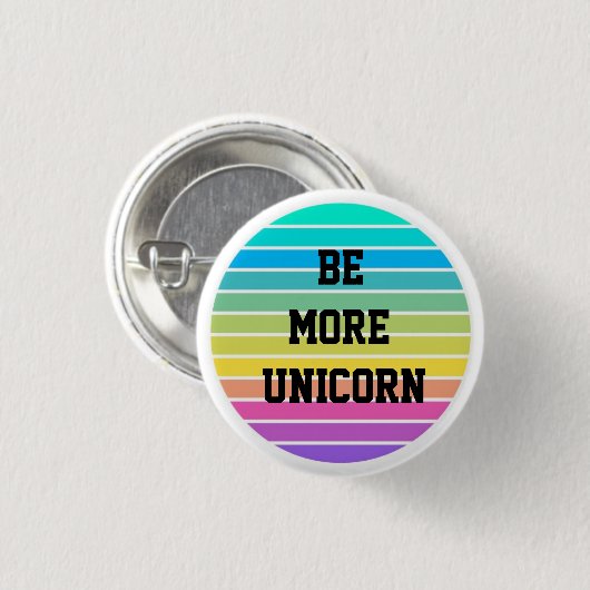 RAINBOW SEIN MEHR UNICORN BUTTON-SCHALTFLÄCHE ABZE BUTTON (Vorne & Hinten)