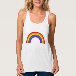 Rainbow Semicircle Form Tank Top