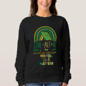 Rainbow semicolon Ctrl Alt delete mental health ma Sweatshirt (Vorderseite)
