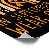 Rainbow September We Wear Orange Leukemia Awarenes Poster (Ecke)